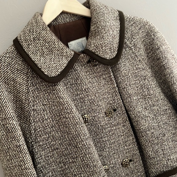 Vintage 60’s Tweed Coat‎ M. Liman Co. Penguin Fashions Brown Tan Size Various - Picture 2 of 16